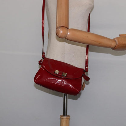Chloé Chloé Chloe 2way Pouch Enamel Red Gold Authentic bs29581 Bag