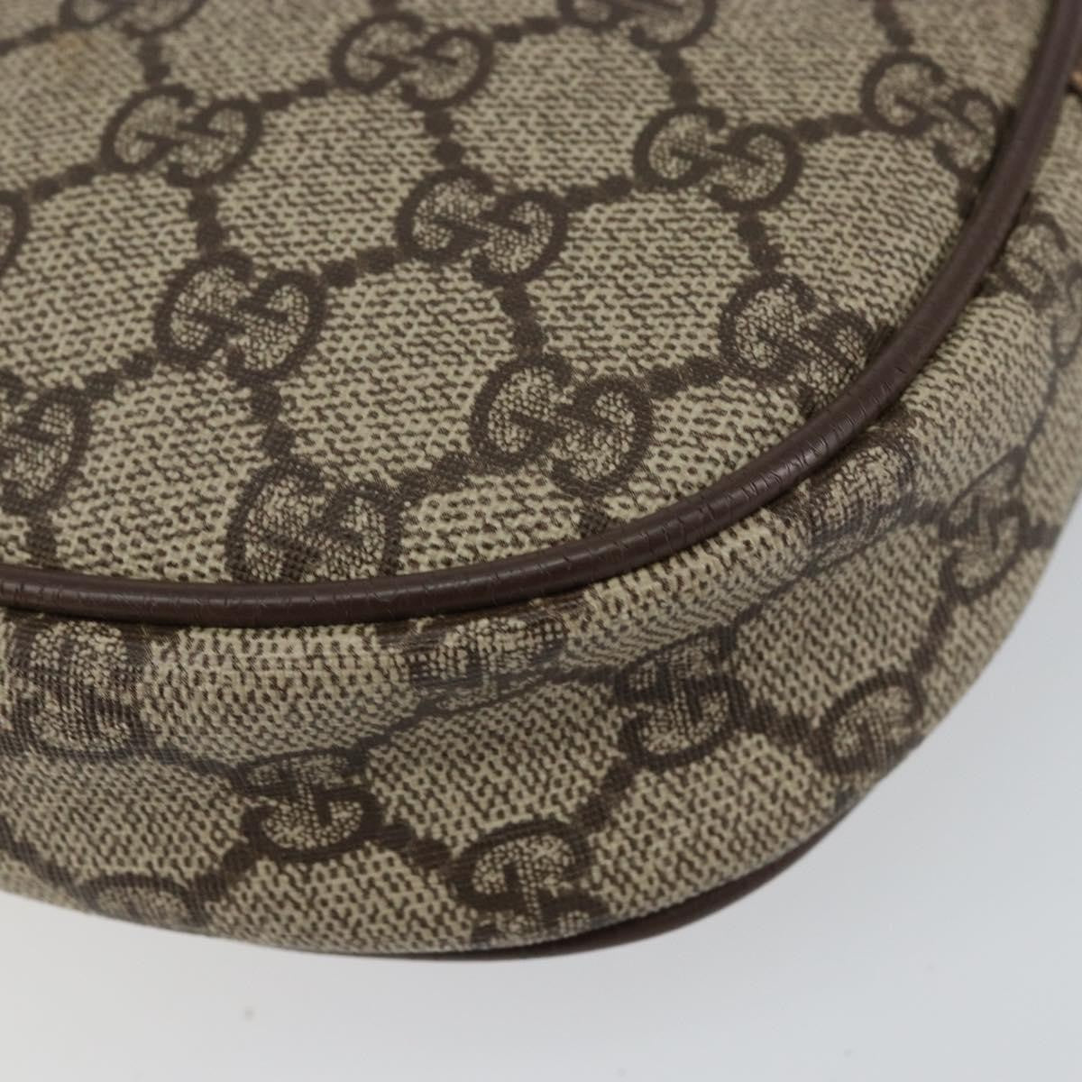 Gucci GUCCI GG Supreme Web Sherry Line Bag PVC Beige Gold 007 58 6112 4023 Authentic 150125
