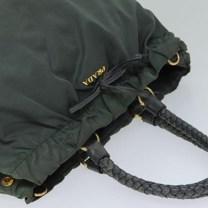 Prada PRADA Hand Bag Nylon 2way Khaki Authentic 77763