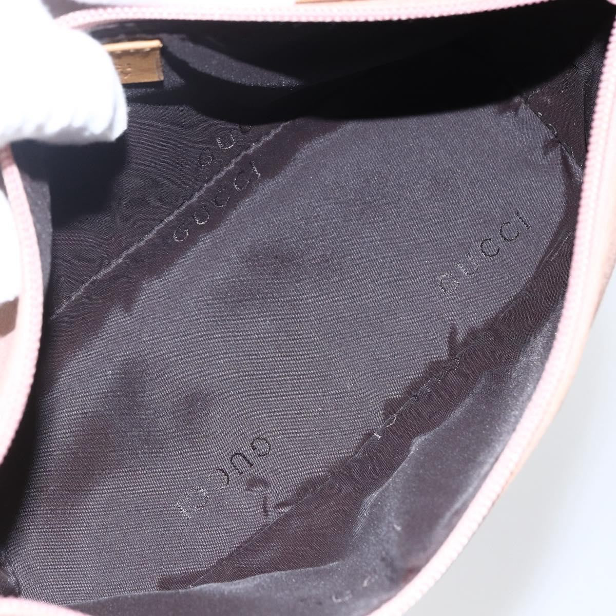 Gucci GUCCI Accessory Pouch Suede Pink Gold 039 1103 Authentic 173549 Bag