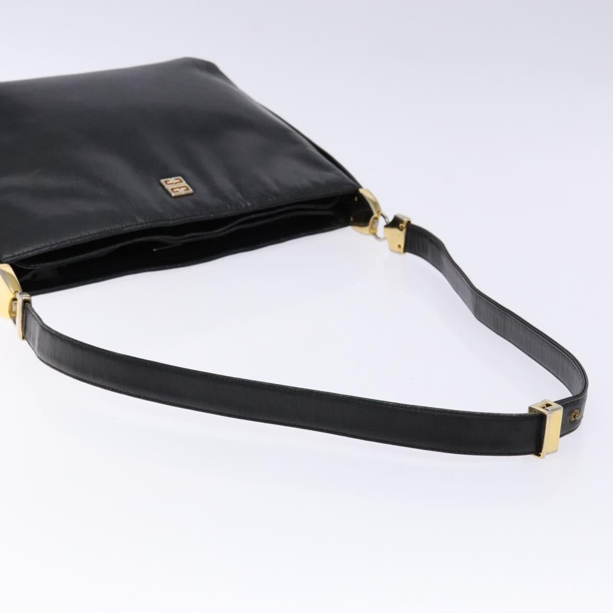 Givenchy GIVENCHY Shoulder Bag Leather Black Gold Authentic bs28533