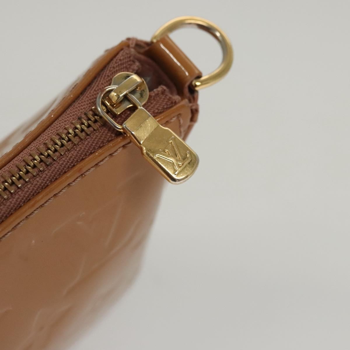 Louis Vuitton LOUIS VUITTON Vernis Pochette Accessoires Pouch Rose Velours M91575 Authentic 117712 Bag