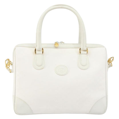 Gucci GUCCI Micro GG Supreme Boston Bag PVC 2way White Gold 002 123 0167 Authentic BA6571