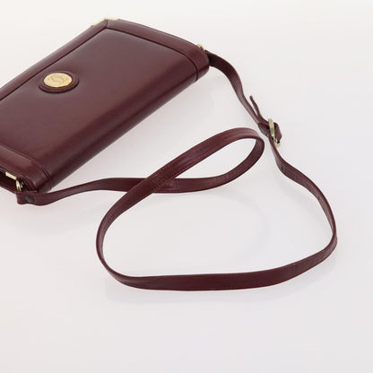 Cartier CARTIER Shoulder Bag Leather 5 Set Bordeaux Gold Authentic mr2108