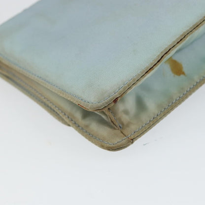 Prada PRADA Shoulder Bag Nylon Light Blue Gold Authentic 143505