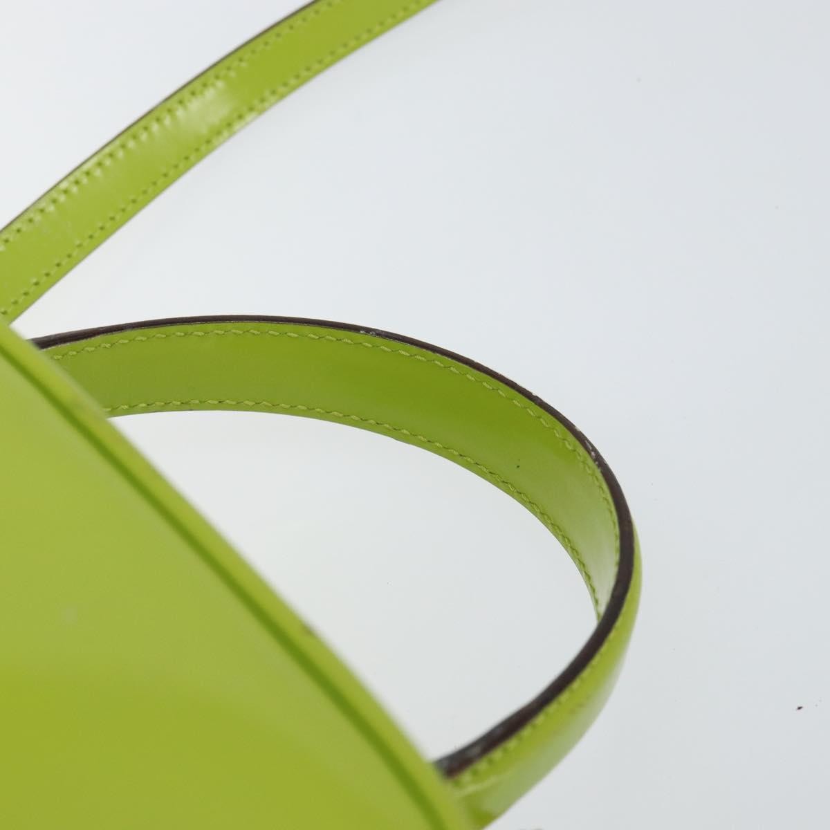 Gucci GUCCI Bamboo Hand Bag Enamel 2way Green Gold 000 2040 0323 Authentic 160576