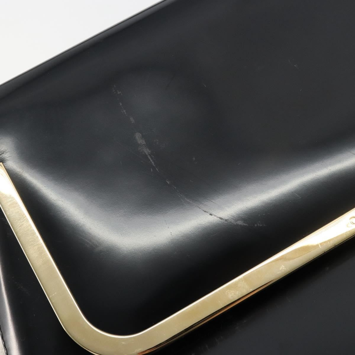 Gucci GUCCI Shoulder Bag Patent leather Black Gold 001 2113 1792 Authentic 149795
