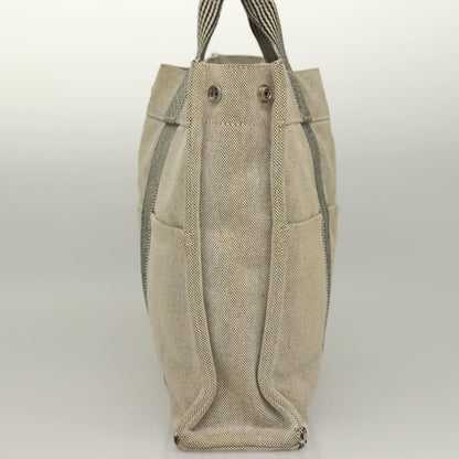 Hermès Hermès HERMES Fourre Tout MM Hand Bag Canvas Gray Silver Authentic 133159