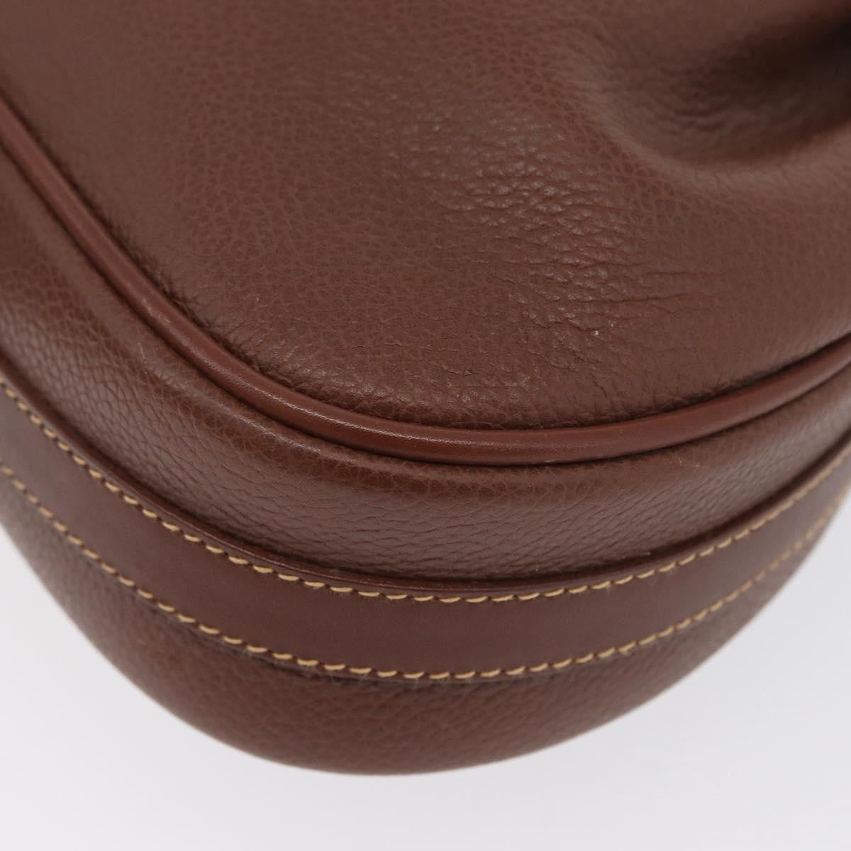 Gucci GUCCI Shoulder Bag Leather Brown Gold 007 984 0065 Authentic fm5085