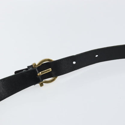 Salvatore Ferragamo Salvatore Ferragamo Gancini Shoulder Bag Leather Black Gold Authentic BA8226