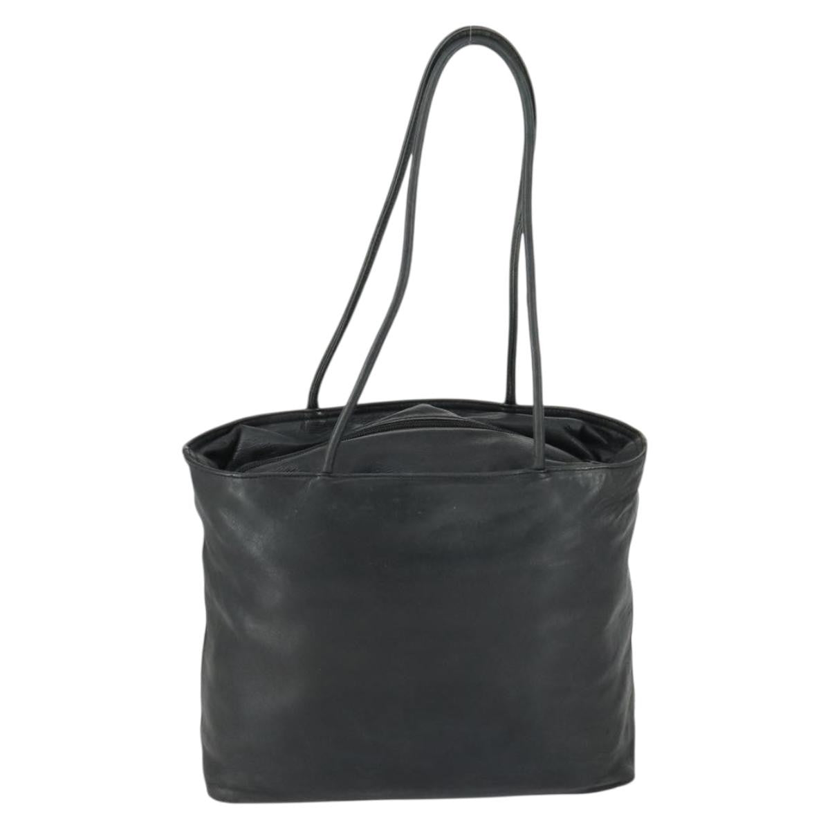 Prada PRADA Tote Bag Leather Black Authentic 165044