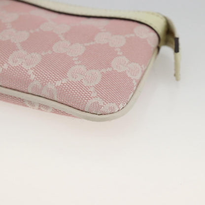 Gucci GUCCI GG Canvas Pouch Pink Gold Authentic BAZ875A Bag