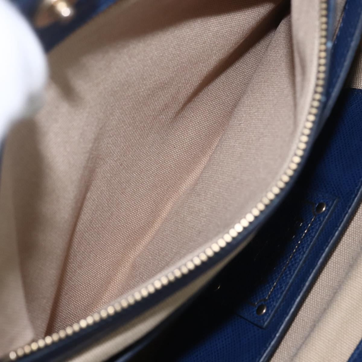 Prada PRADA Hand Bag Canvas 2way Beige Blue Authentic ka891