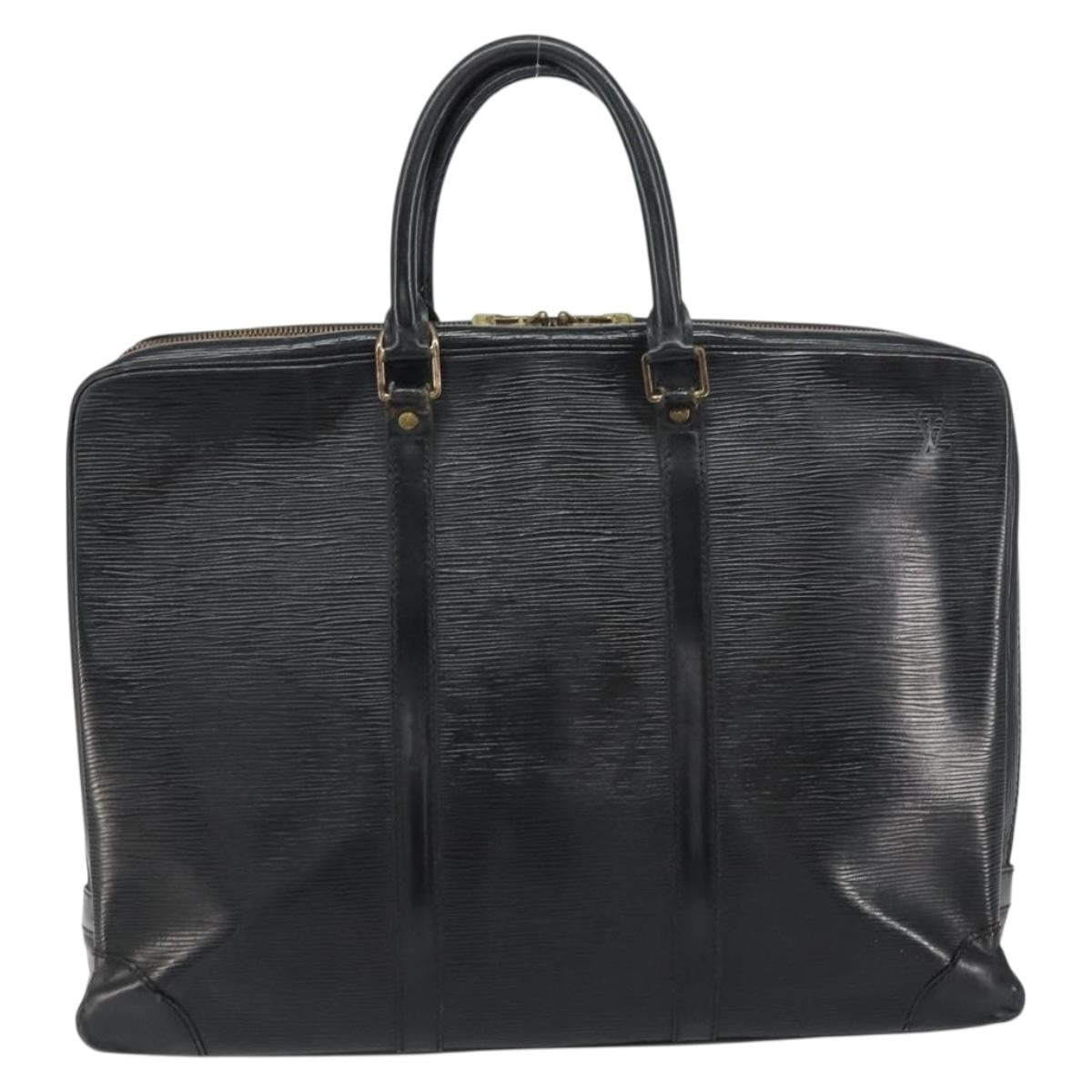 Louis Vuitton LOUIS VUITTON Epi Porte Documents Voyage Bag Black M40321 LV Authentic bs31789
