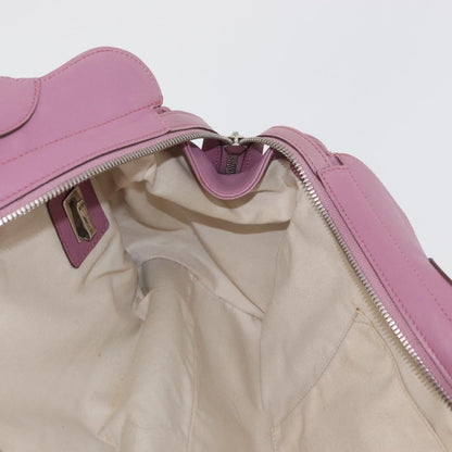 Salvatore Ferragamo Salvatore Ferragamo Gancini Tote Bag Leather Pink Silver Authentic BAZ427