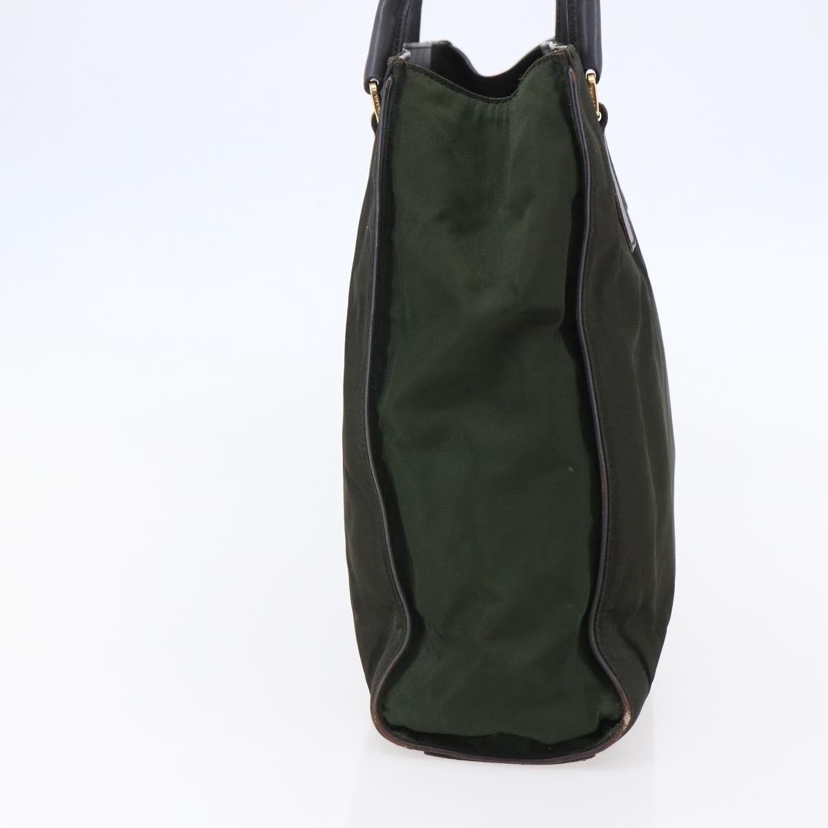 Prada PRADA Tote Bag Nylon Khaki Gold Authentic 148282