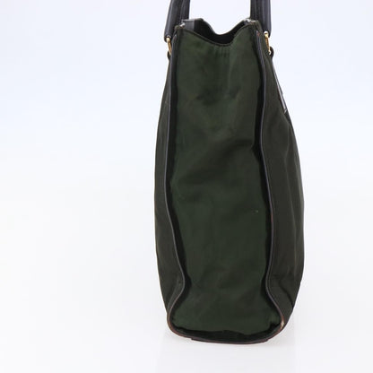 Prada PRADA Tote Bag Nylon Khaki Gold Authentic 148282