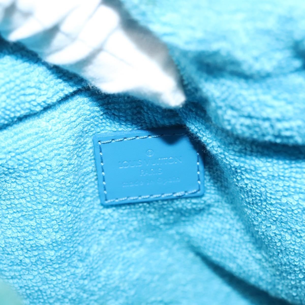 Louis Vuitton LOUIS VUITTON Epi Plage Mini Lagoon Bay Hand Bag Blue M92472 LV Authentic ep10332