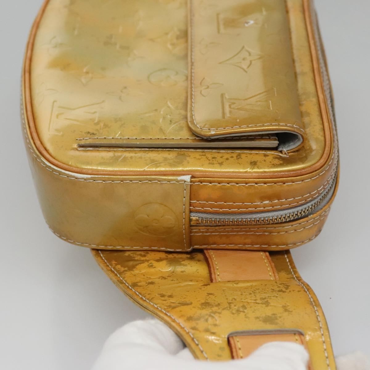 Louis Vuitton LOUIS VUITTON Monogram Vernis Fulton Waist bag Gris M91041 LV Authentic yk17565