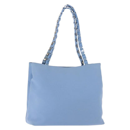 Salvatore Ferragamo Salvatore Ferragamo Tote Bag Canvas Blue Silver Authentic BA7336