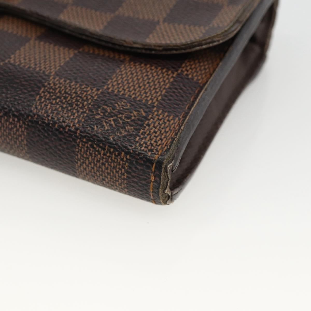 Louis Vuitton LOUIS VUITTON Damier Ebene Portefeuille Sistina Long Wallet N61747 Authentic bs34333 Bag