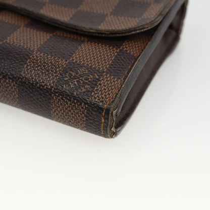Louis Vuitton LOUIS VUITTON Damier Ebene Portefeuille Sistina Long Wallet N61747 Authentic bs34333 Bag