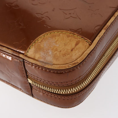 Louis Vuitton LOUIS VUITTON Monogram Vernis Van Damme Hand Bag Bronze M91125 LV Authentic BA8606