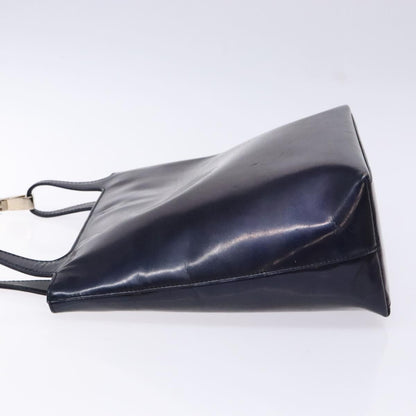 Gucci GUCCI Shoulder Bag Enamel Navy Silver Authentic bs28873