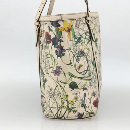 Gucci GUCCI Tote Bag PVC Ivory Gold 309613 Authentic ka3786
