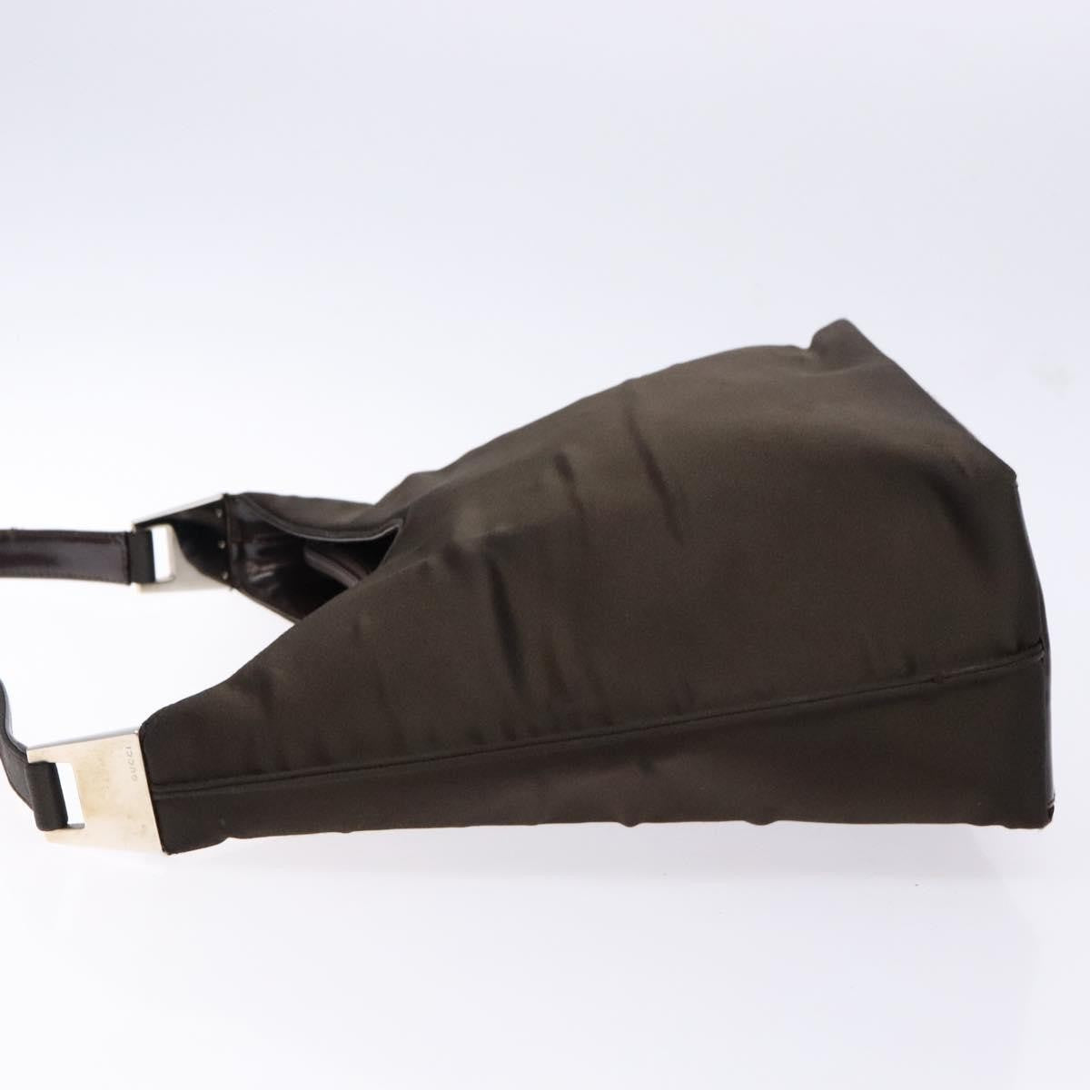Gucci GUCCI Shoulder Bag Nylon Brown Silver 001 3017 Authentic 135184