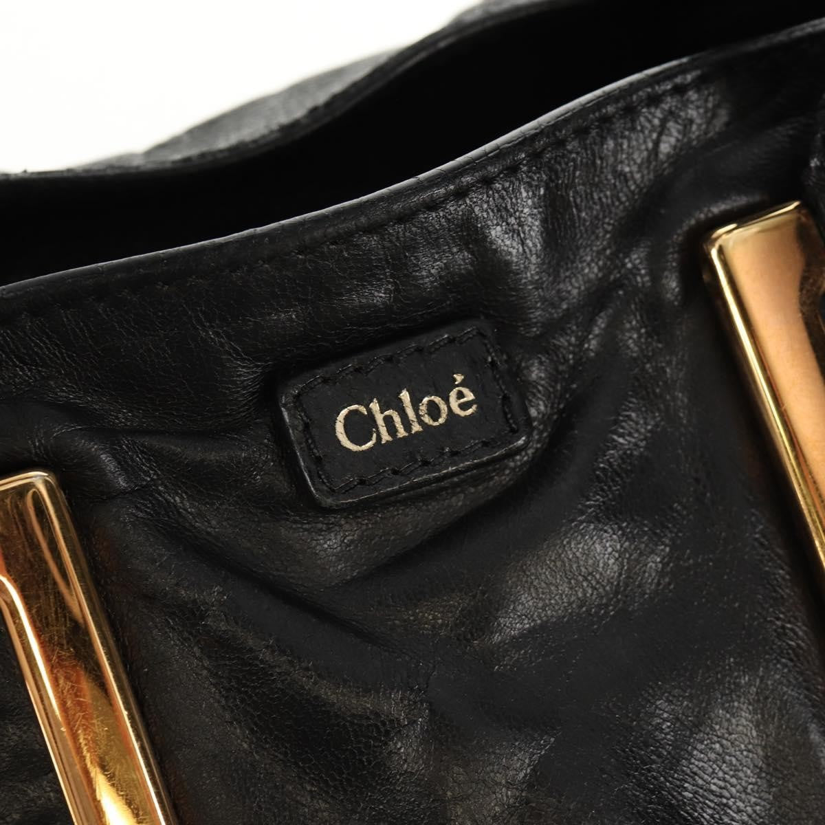 Chloé Chloé Chloe Etel Hand Bag Leather 2way Black Authentic BA6838