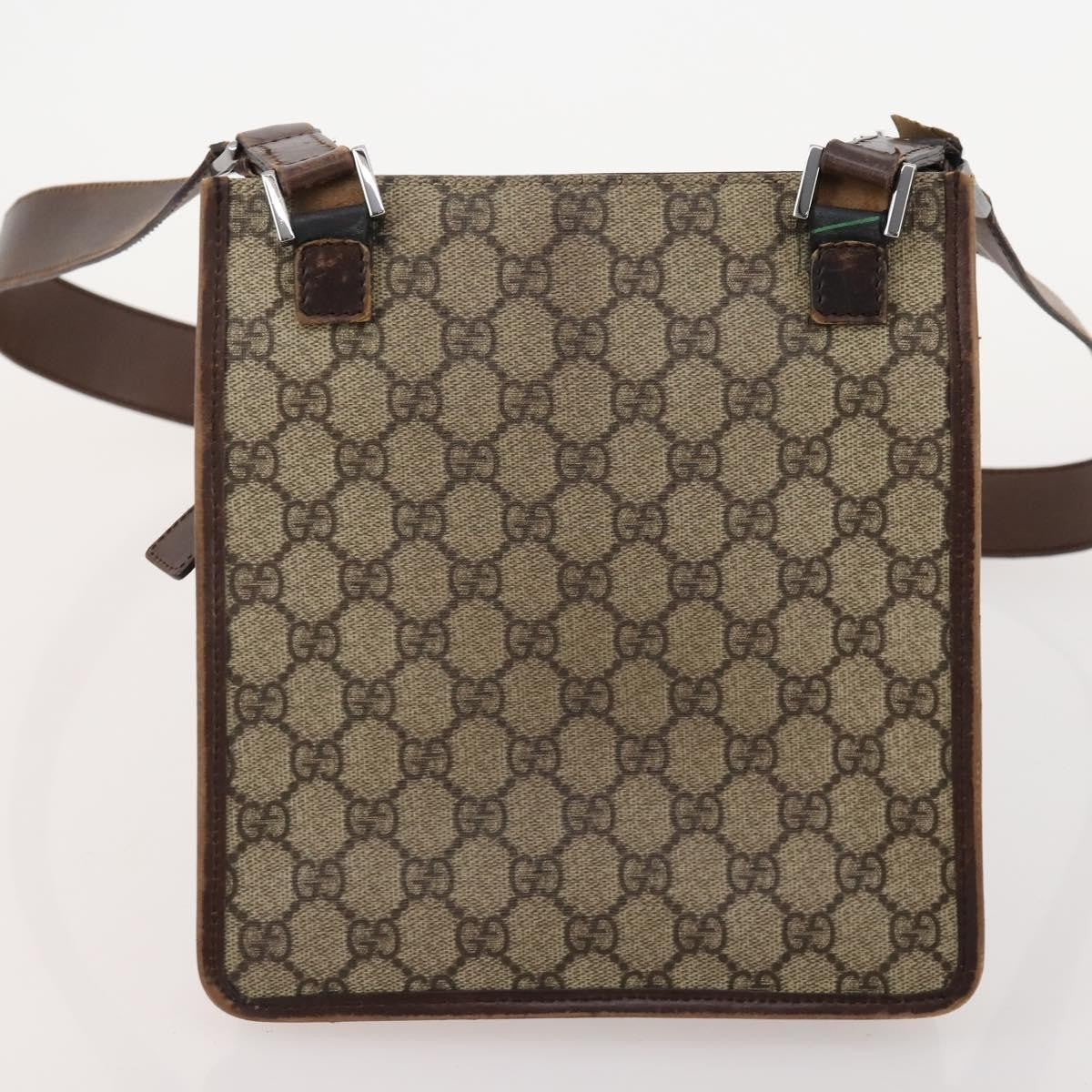 Gucci GUCCI GG Canvas Shoulder Bag 4 Set Black Beige Authentic 178854