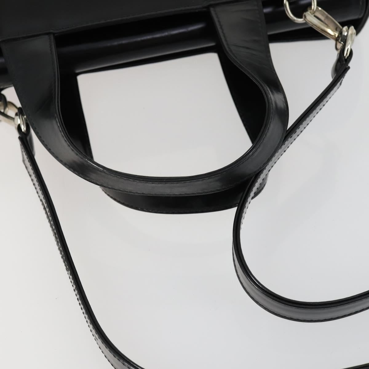 Gucci GUCCI Hand Bag Patent leather 2way Black Silver 000 2058 0504 5 Authentic 155470