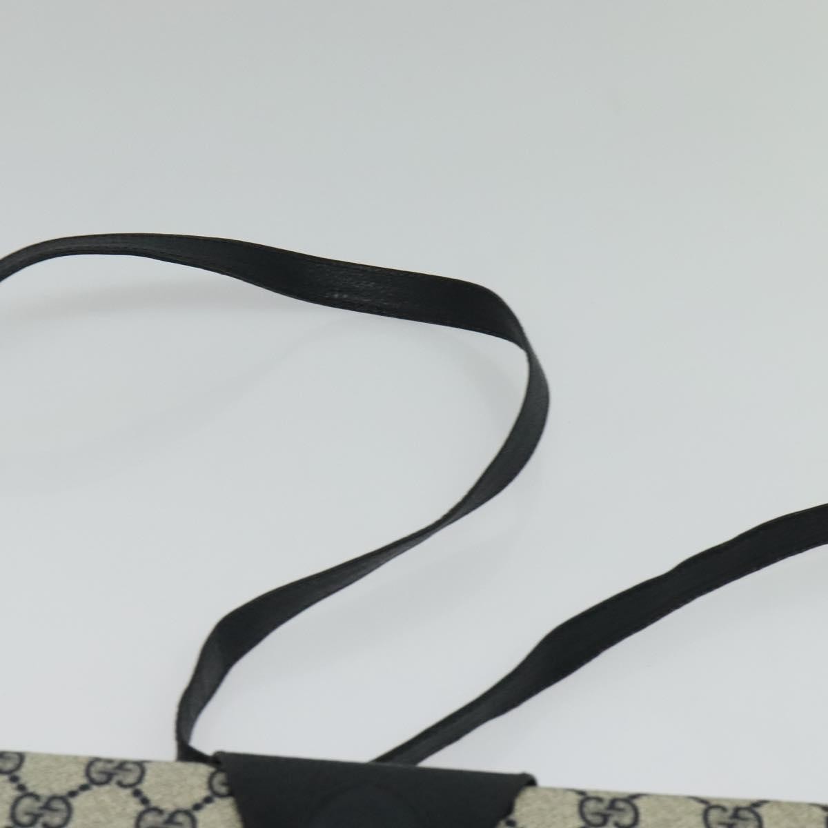 Gucci GUCCI GG Supreme Shoulder Bag PVC Navy Gold Authentic ep10523