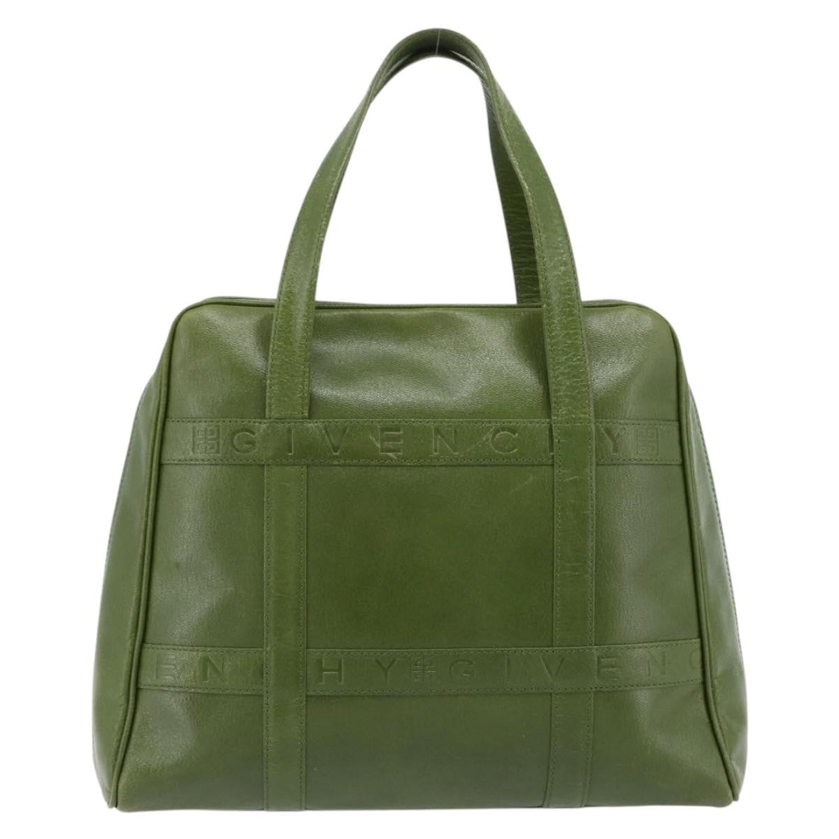 Givenchy GIVENCHY Hand Bag Leather Khaki Gold Authentic BA12916