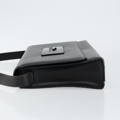 Gucci GUCCI Shoulder Bag Leather Black Silver 001 3064 Authentic 146004