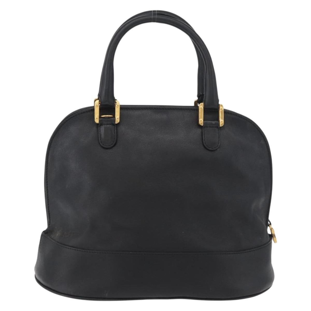 Loewe LOEWE Anagram Hand Bag Leather Black Gold Authentic bs34927