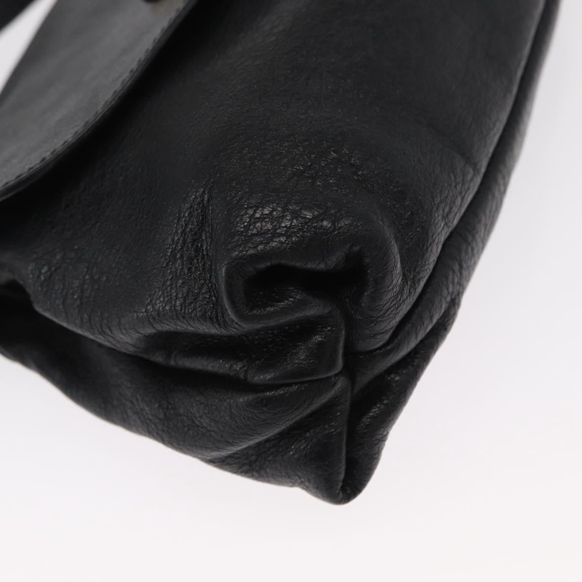 Chloé Chloé Chloe Lily Hand Bag Leather 2way Black Gold Authentic BA8650