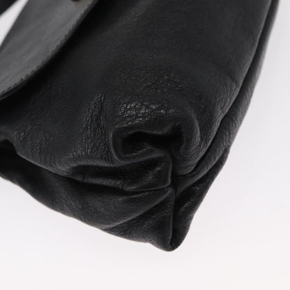 Chloé Chloé Chloe Lily Hand Bag Leather 2way Black Gold Authentic BA8650