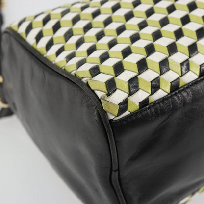 Prada PRADA Shoulder Bag Leather Yellow Gold Authentic bs35156