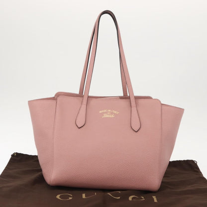 Gucci GUCCI Swing Tote Bag Leather Pink Gold 354408 Authentic am9500