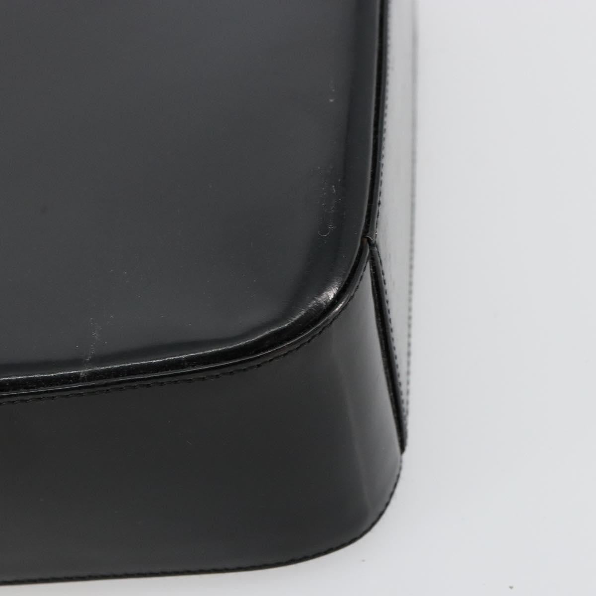 Gucci GUCCI Soho Shoulder Bag Patent leather Black Silver Authentic 179948