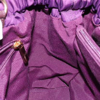 Salvatore Ferragamo Salvatore Ferragamo Vala Shoulder Bag Nylon Purple Gold Authentic 141527