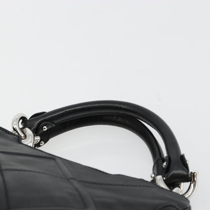 Salvatore Ferragamo Salvatore Ferragamo Hand Bag Leather Black Silver Authentic 178908A