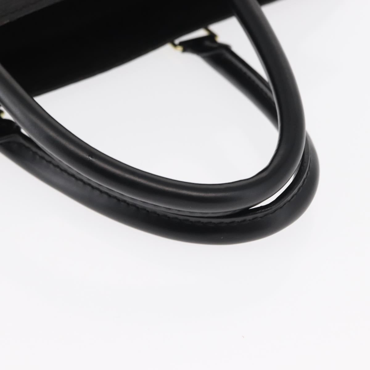 Louis Vuitton LOUIS VUITTON Epi Sac Plat Hand Bag Black M59082 LV Authentic ka251
