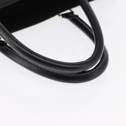 Louis Vuitton LOUIS VUITTON Epi Sac Plat Hand Bag Black M59082 LV Authentic ka251