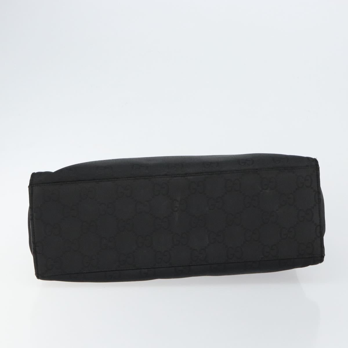 Gucci GUCCI Bamboo GG Canvas Hand Bag Black Silver 002 1010 3754 Authentic ep11357