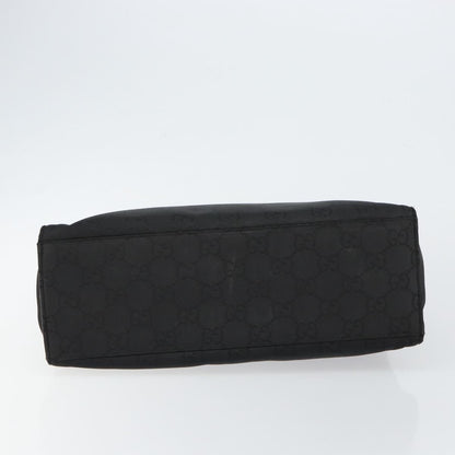 Gucci GUCCI Bamboo GG Canvas Hand Bag Black Silver 002 1010 3754 Authentic ep11357