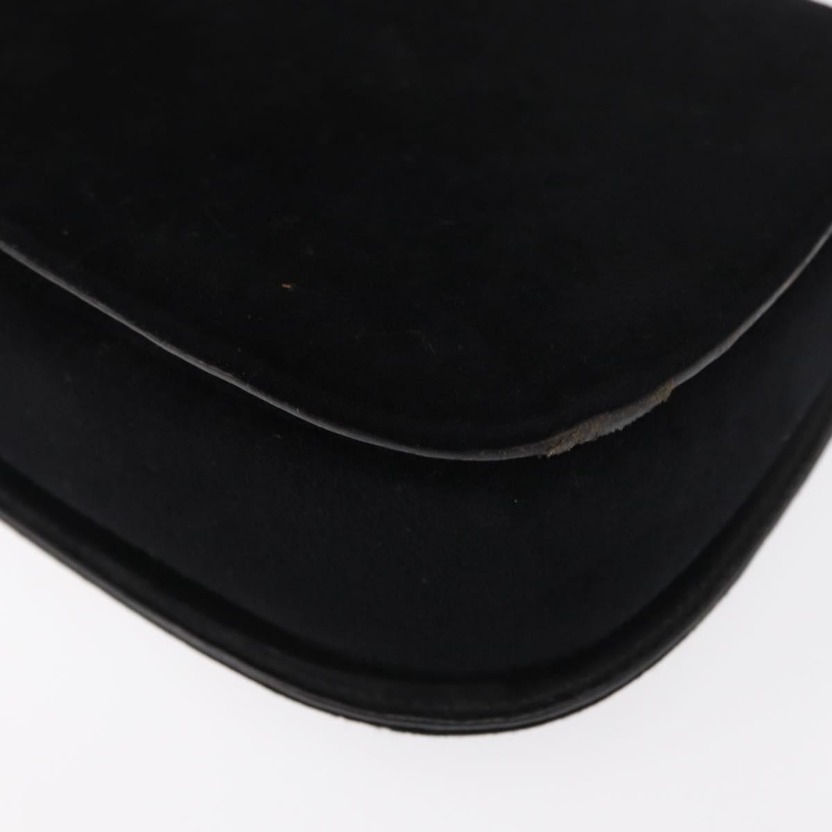 Gucci GUCCI Hand Bag Suede Black Authentic 153123