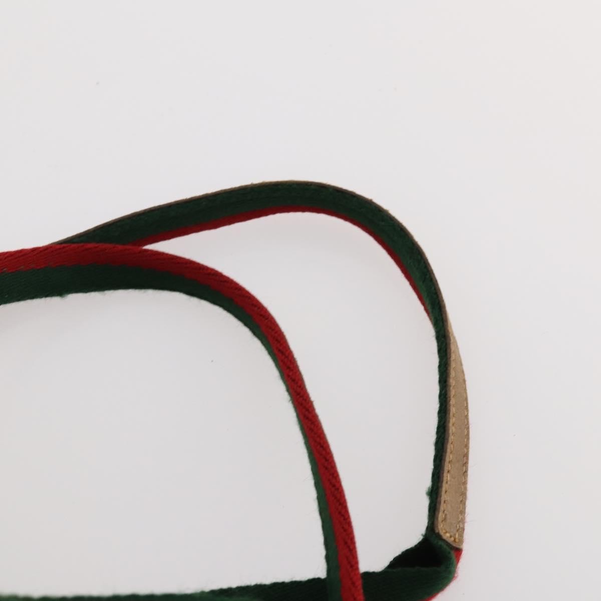 Gucci GUCCI GG Plus Supreme Web Sherry Line Boston Bag PVC Beige Authentic 173664